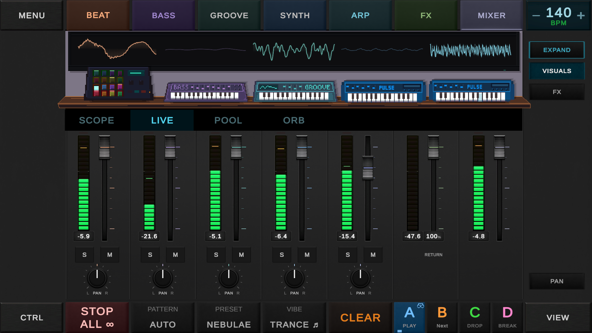 Live mixer